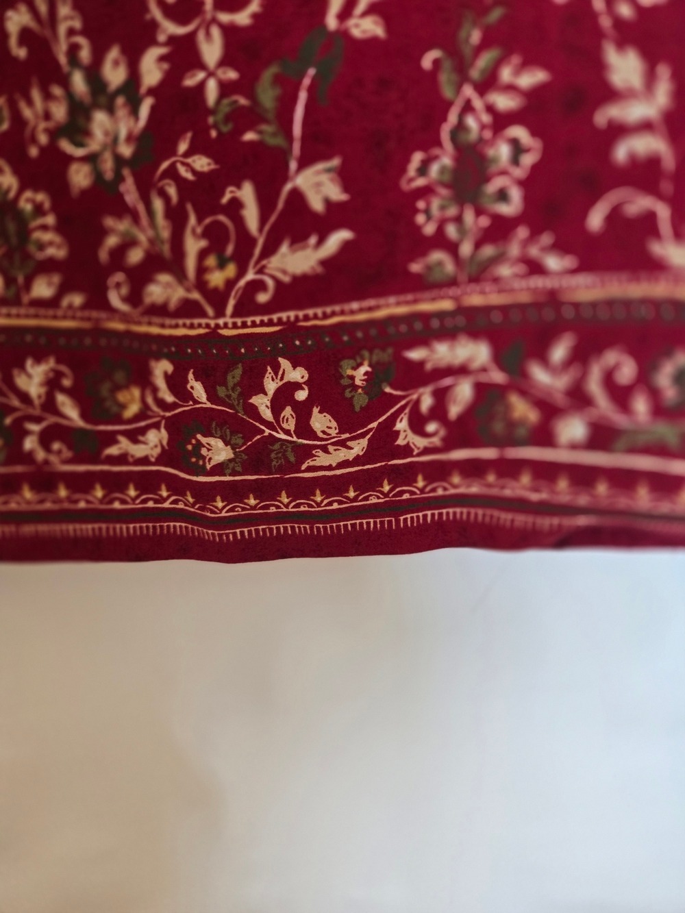 CHARTER CLUB WRAP MAXI SKIRT WOMEN BURGUNDY FLORAL PRINT 90's Y2K SZ 14 - Picture 5 of 9